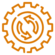 Engranaje con flechas circulares