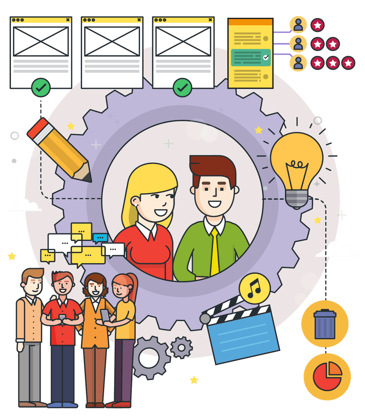 Diseñadora instruccional colaborando en una experiencia de aprendizaje