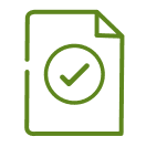 Documento con una marca de verificación
